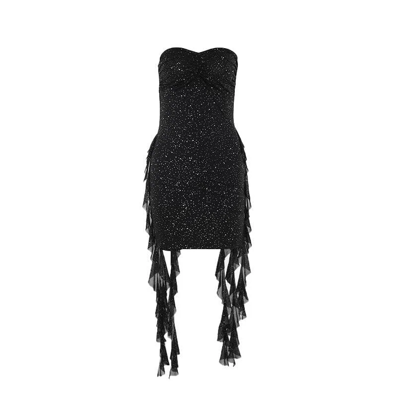 Ruffle ruched beaded sweetheart neck tube mini dress Classic White Mini Dress