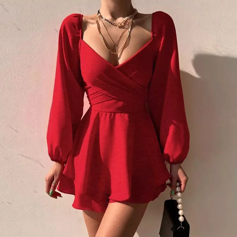 Scarlet Whisper Mini Dress Comfortable Fit-and-Flare Mini Dress