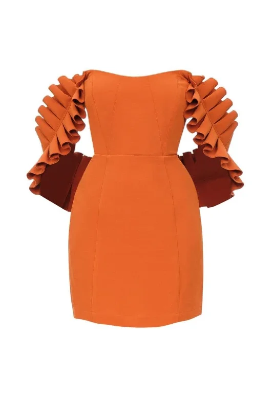 TANGERINE AZO MINI DRESS