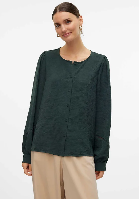 Vero Moda Alva Button Up Blouse, Green Casual Button Blouse
