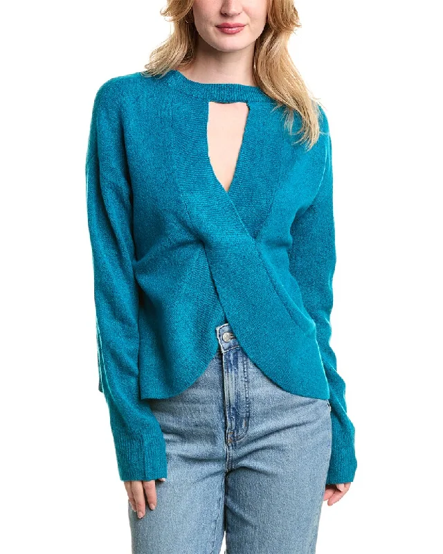 1.STATE Crossback Sweater Satin Fabric Silk Fabric Chiffon Fabric