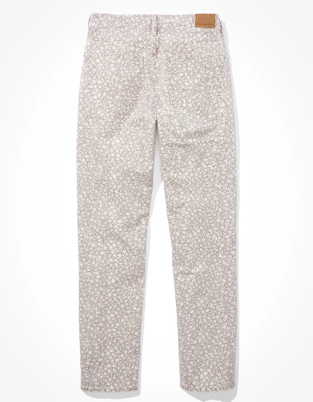 AE Printed '90s Straight Jean Fashionable Vintage Wash Jeans
