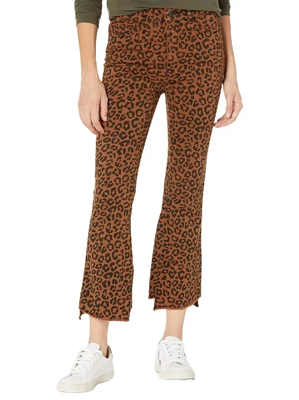 Bridget Crop High-Rise Bootcut Jeans In Jaguar Stylish High-Waisted Denim