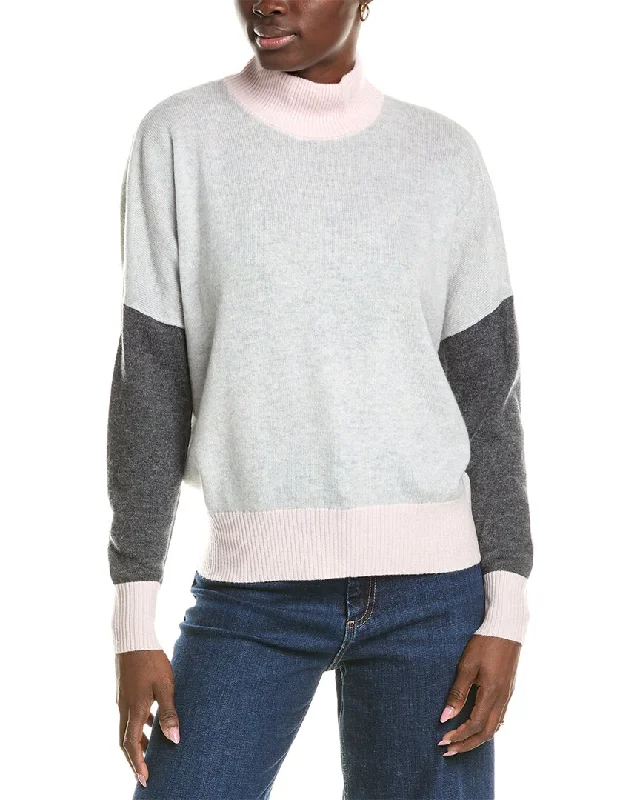 Brodie Cashmere Wool & Cashmere-Blend Color Block Jumper Real Fur Shearling Chenille Brodie Cashmere Wool & Cashmere-Blend Color Block Jumper Real Fur Shearling Chenille