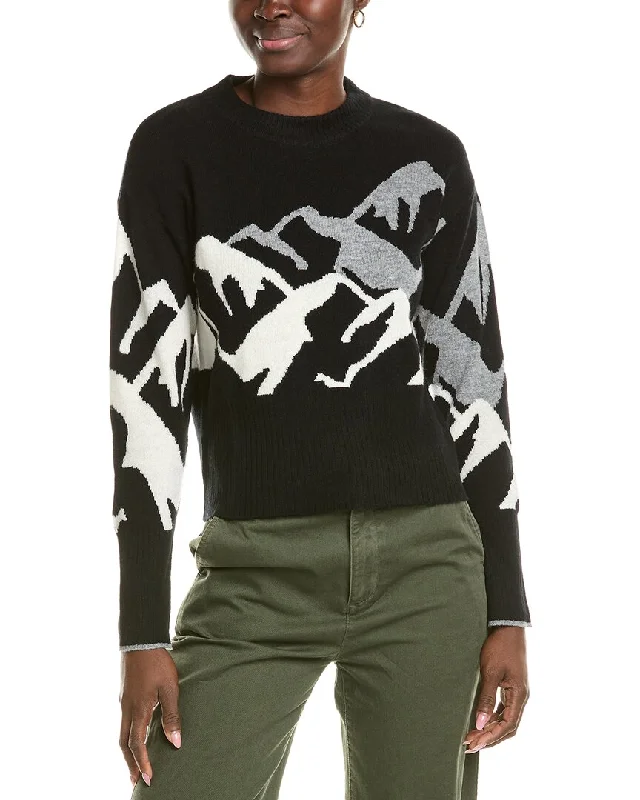 Brodie Cashmere Wool & Cashmere-Blend Mountain Roll Neck Jumper Print Jacquard Patchwork