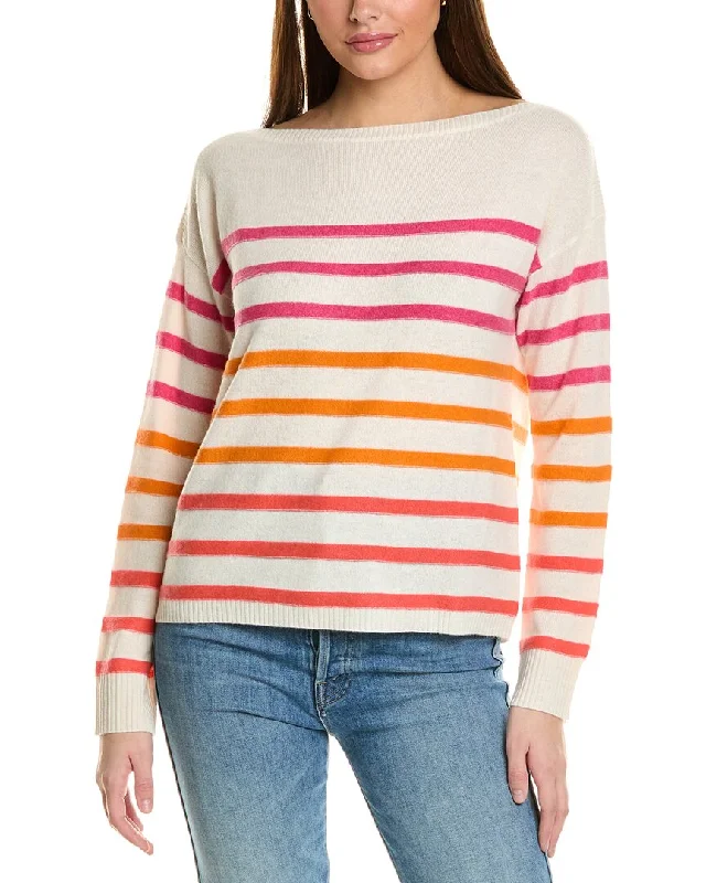 Collaboration Courtney Raised Stripe Cashmere Sweater Denim Fabric Leather Fabric Suede Fabric Collaboration Courtney Raised Stripe Cashmere Sweater Denim Fabric Leather Fabric Suede Fabric