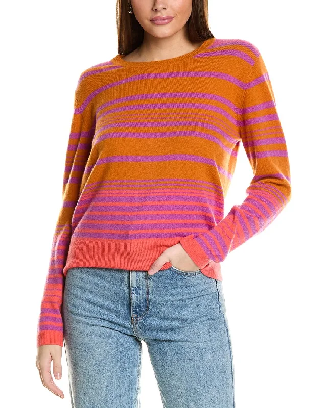 Collaboration Dahlia Stripe Cashmere Sweater Bright Pastel Dark