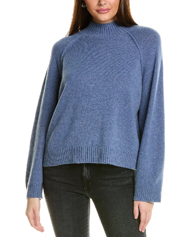 Collaboration Serena Boxy Mock Neck Cashmere Sweater Plaid Sweater Polka Dot Checkered Collaboration Serena Boxy Mock Neck Cashmere Sweater Plaid Sweater Polka Dot Checkered