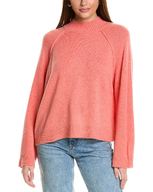 Collaboration Serena Boxy Mock Neck Cashmere Sweater Hooded Sweater Collared Sweater Shawl Collar