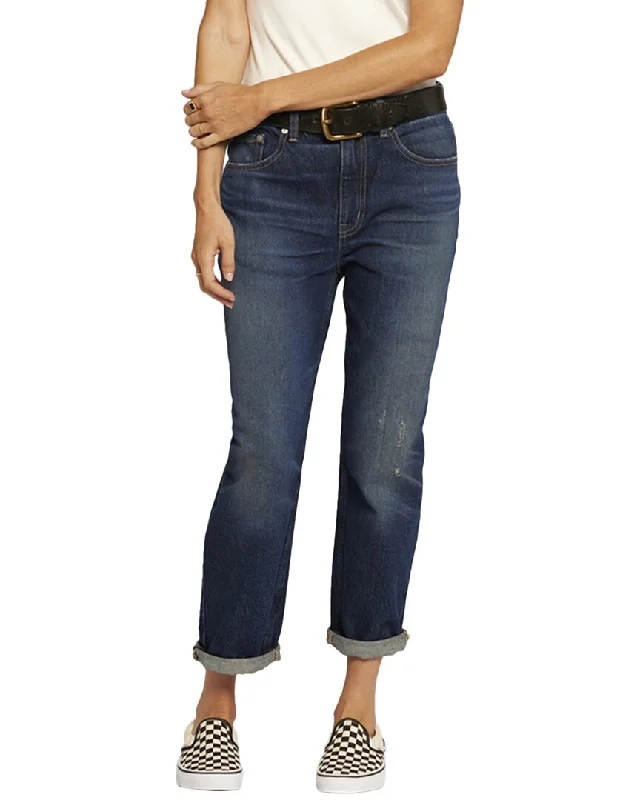 Current/Elliott The Boy Genius Ranger Boyfriend Jean Fashionable White Denim Jeans
