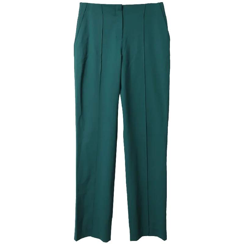 Diane Von Furstenberg Tailored Jeans in Teal Wool Trendy Skinny Fit Jeans
