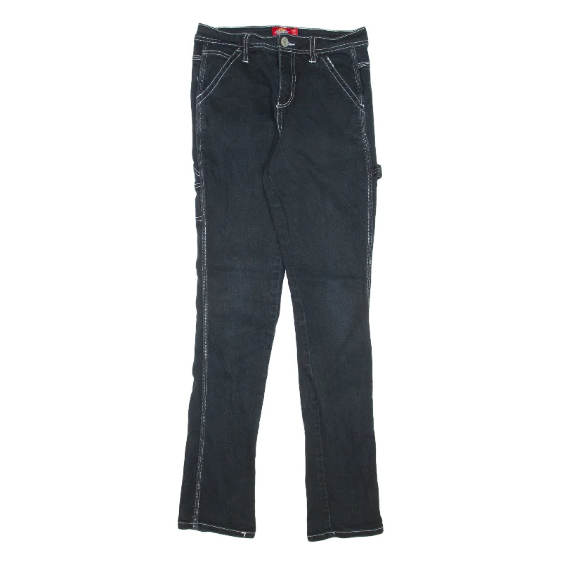 DICKIES Carpenter Workwear Jeans Black Denim Slim Skinny Womens W26 L31 Fashionable Jeggings Style Jeans DICKIES Carpenter Workwear Jeans Black Denim Slim Skinny Womens W26 L31 Fashionable Jeggings Style Jeans