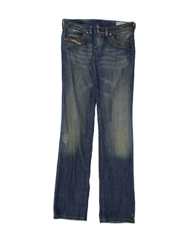 DIESEL Womens Bootcut Jeans W27 L33 Blue Cotton