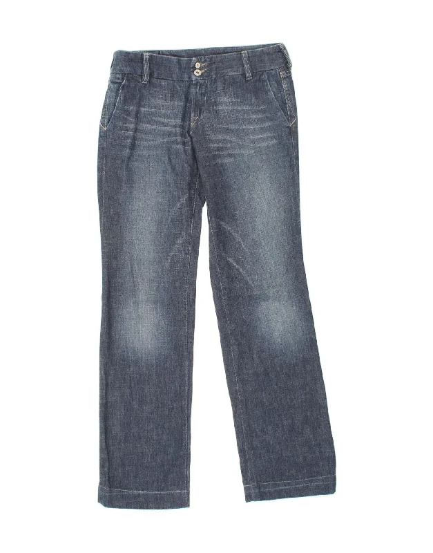 DIESEL Womens Bootcut Jeans W29 L33 Blue Cotton Elegant Tapered Leg Denim