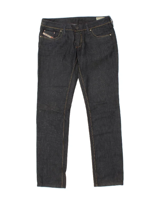 DIESEL Womens Lowky Slim Jeans W29 L32 Navy Blue Cotton Casual High-Waisted Bootcut Jeans DIESEL Womens Lowky Slim Jeans W29 L32 Navy Blue Cotton Casual High-Waisted Bootcut Jeans