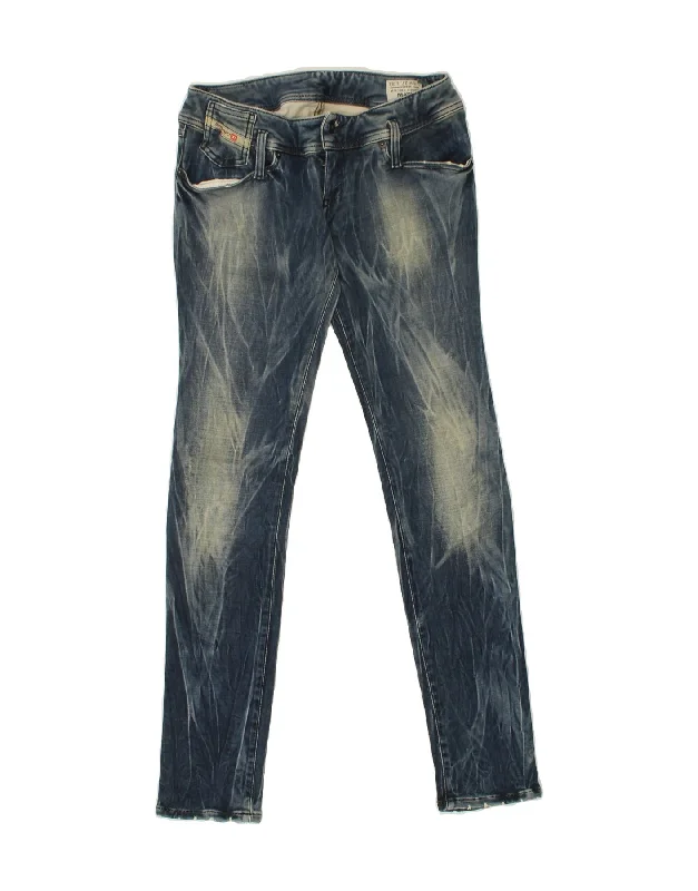 DIESEL Womens Matic Slim Tapered Jeans W27 32  Blue Tie Dye Cotton