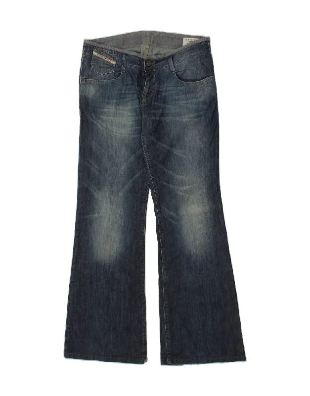 DIESEL Womens Melty Flared Jeans W32 L34  Blue Cotton