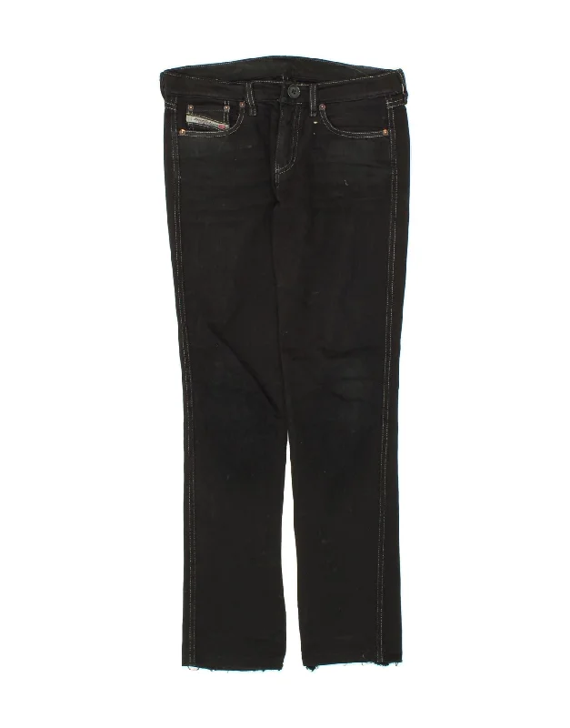 DIESEL Womens Slim Jeans W26 L30 Black Cotton