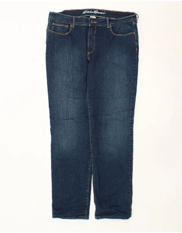 EDDIE BAUER Womens Straight Jeans US 10 Large W30 L29 Blue Cotton Comfortable Straight-Legged Denim EDDIE BAUER Womens Straight Jeans US 10 Large W30 L29 Blue Cotton Comfortable Straight-Legged Denim
