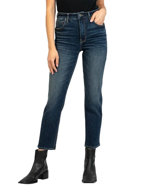 Elizabeth High Rise Straight Leg Jean In Resounding Stylish High-Waist Jeans