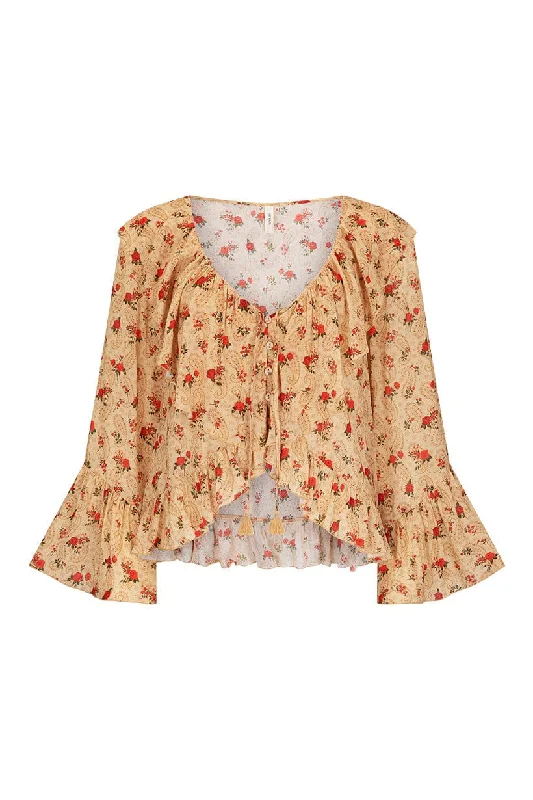 Fleur Frill Blouse | Butterscotch