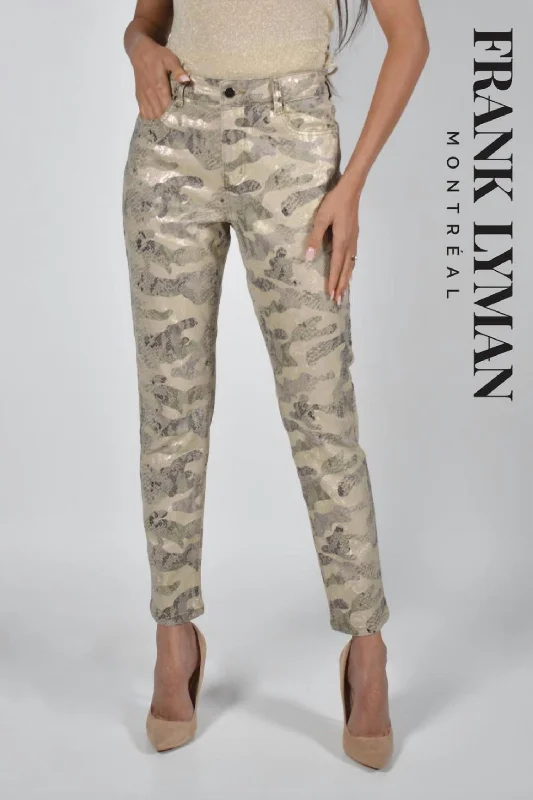 Gold Snake Jean Comfortable Stretch Fit Jeans