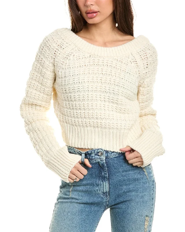 IRO Lonas Wool-Blend Sweater Spandex Blend Rayon Blend Denim Blend