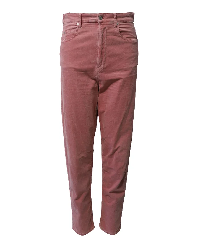 Isabel Marant Regular Fit jeans in Pink Cotton Denim