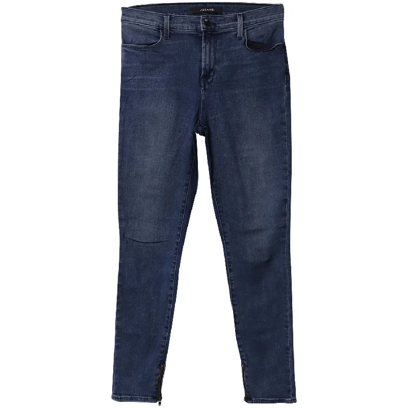 J Brand Cropped Leg Jeans in Blue Cotton Denim Stylish Bootcut Denim Jeans
