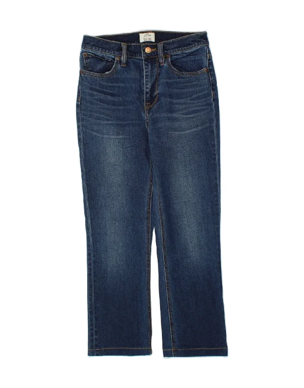 J. CREW Womens Billie Demi Crop Bootcut Jeans W25 L23 Navy Blue Cotton Trendy Wide-Leg High-Waist Denim J. CREW Womens Billie Demi Crop Bootcut Jeans W25 L23 Navy Blue Cotton Trendy Wide-Leg High-Waist Denim