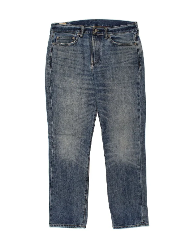 J. CREW Womens Slim Jeans W33 L32 Blue Cotton Fashionable Vintage Wash Jeans