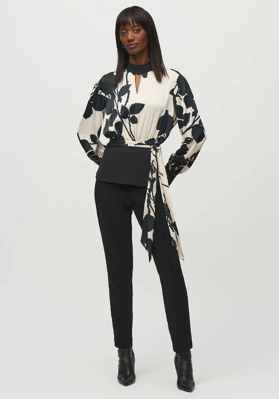 Joseph Ribkoff Floral Blouse, Beige Classic White Blouse