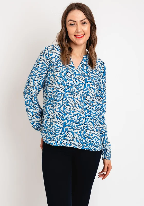 KAFFE Jetta Graphic Print Blouse, Blue