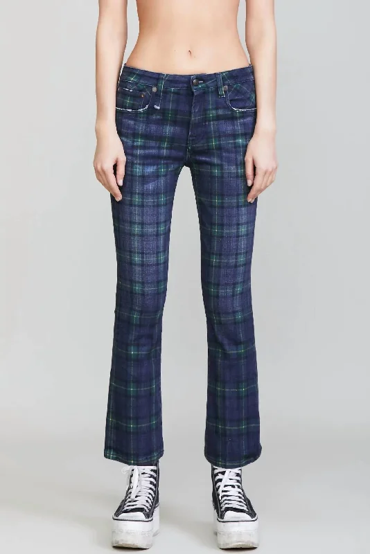 Kick Fit Jeans In Tartan