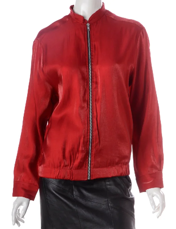 Label Blouse Bomber High Neck Blouse