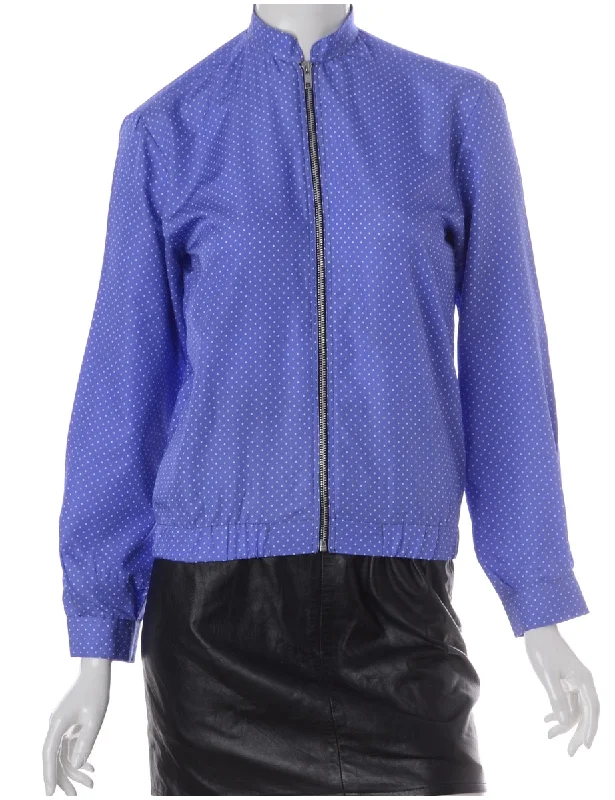 Label Blouse Polka Dots Bomber Vintage Lace Blouse