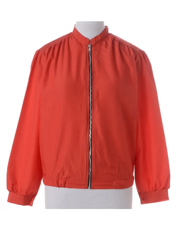 Label Blouse Red Bomber Sheer Mesh Blouse