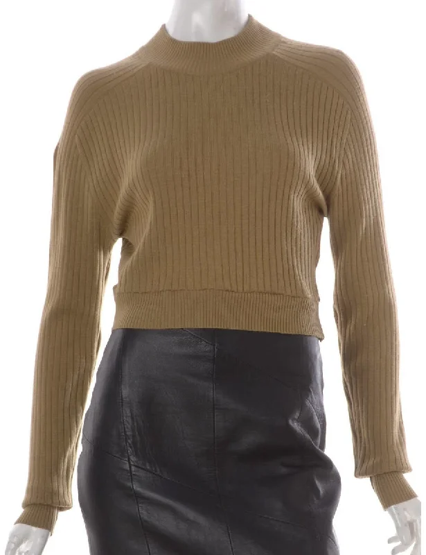 Label Hari Cropped Jumper Transparent Opaque Sheer