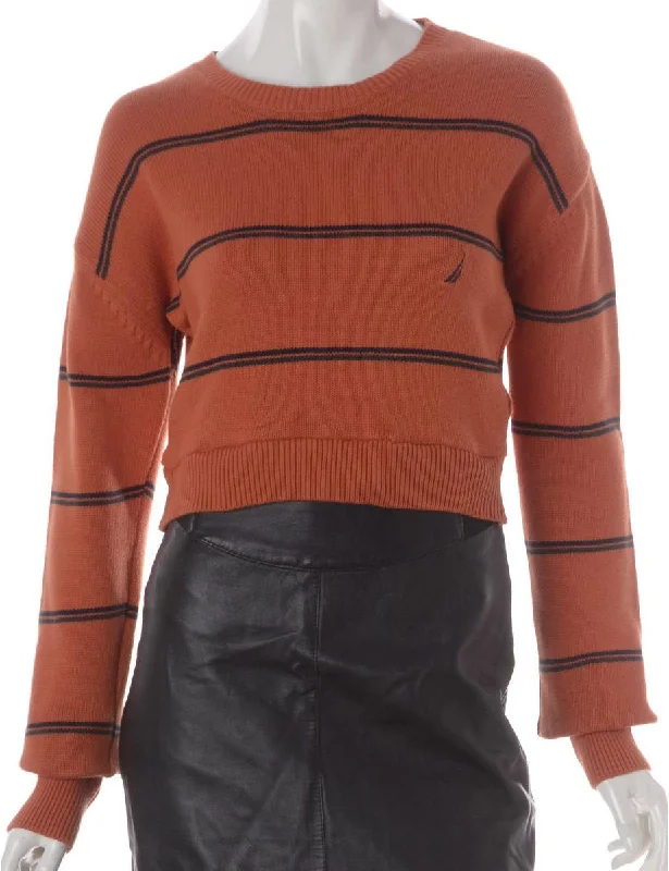 Label Hari Cropped Jumper Mesh Sweater Canvas Denim