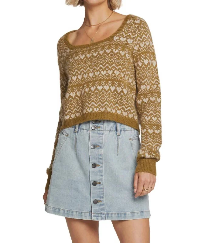 Lev Sweater In Moss Layered Multi-layer Single Layer