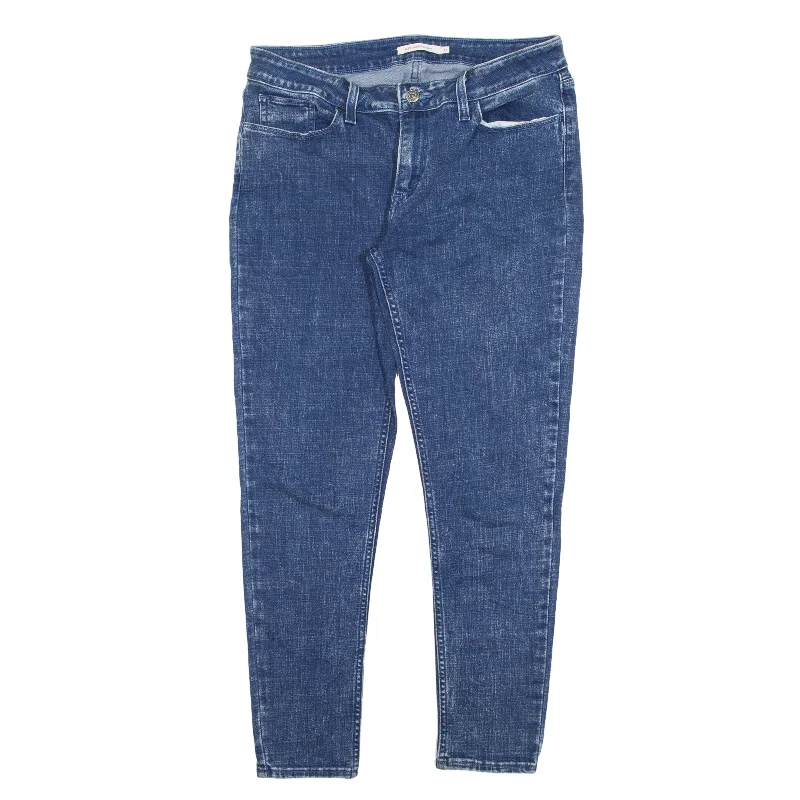 LEVI'S 535 Embellished Jeans Blue Denim Slim Skinny Stone Wash Womens W31 L26 Fashionable Mom Jeans