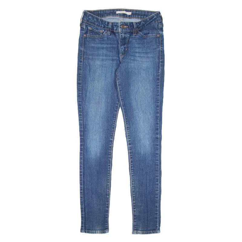 LEVI'S 711 Jeans Blue Denim Slim Skinny Stone Wash Womens W26 L30 Stylish High-Waist Skinny Denim LEVI'S 711 Jeans Blue Denim Slim Skinny Stone Wash Womens W26 L30 Stylish High-Waist Skinny Denim