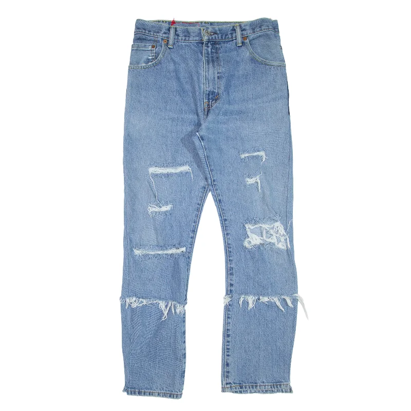 LEVI'S Customised Distressed Jeans Blue Denim Slim Straight Womens W28 L28 Casual High-Waisted Bootcut Jeans LEVI'S Customised Distressed Jeans Blue Denim Slim Straight Womens W28 L28 Casual High-Waisted Bootcut Jeans