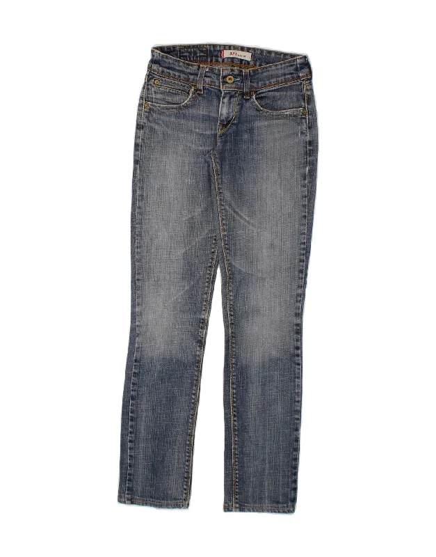 LEVI'S Womens 571 Slim Jeans W27 L30  Blue Cotton Comfortable Ankle Jeans