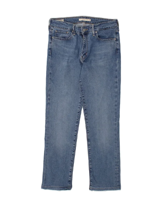 LEVI'S Womens 712 Slim Jeans W29 L27 Blue Lyocell Fashionable Bootcut Jeans