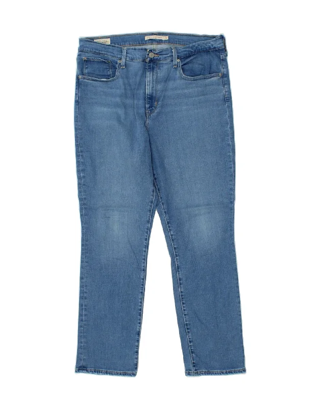 LEVI'S Womens 724 High Rise Straight Jeans W32 L28 Blue Cotton Stylish Slim Fit Denim LEVI'S Womens 724 High Rise Straight Jeans W32 L28 Blue Cotton Stylish Slim Fit Denim