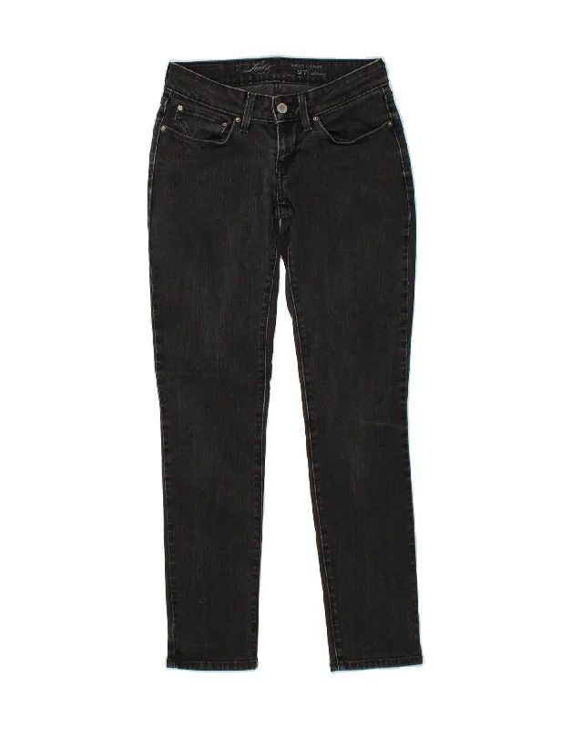 LEVI'S Womens Bold Curve Skinny Jeans W27 L29 Black Cotton Elegant Skinny Leg Jeans