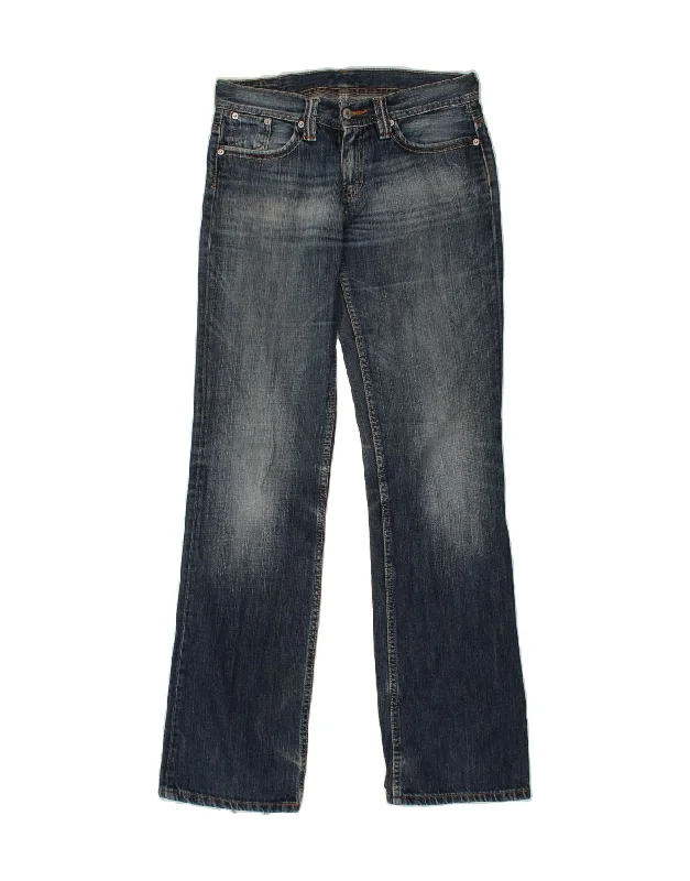 LEVI'S Womens Straight Jeans W29 L34 Blue Cotton Chic Dark-Wash Skinny Jeans