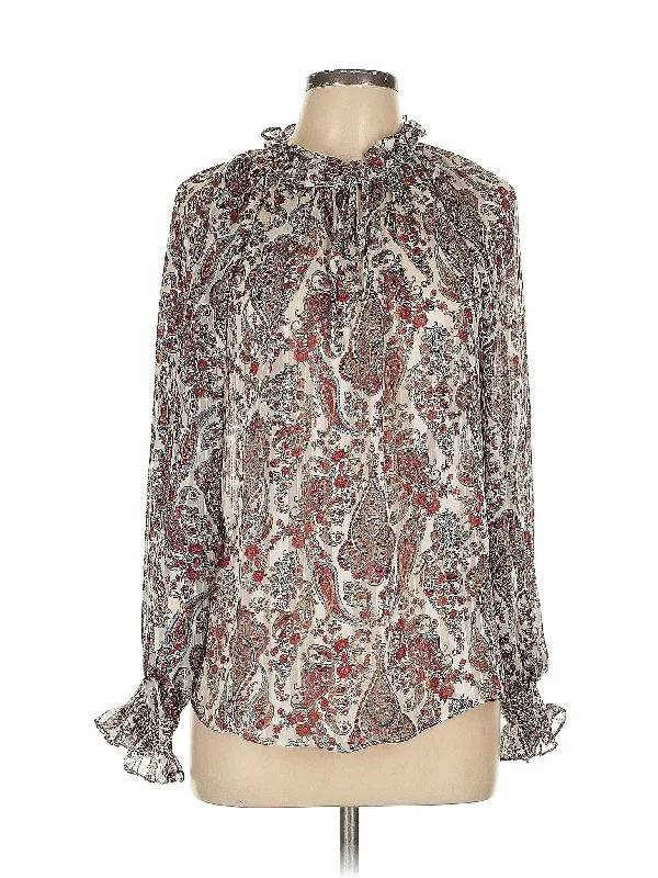 Long Sleeve Blouse Feminine Ruffle Blouse