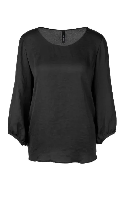 Marc Cain T Essentials Blouse In Black +E 51.09 W40 900 Floral Chiffon Blouse